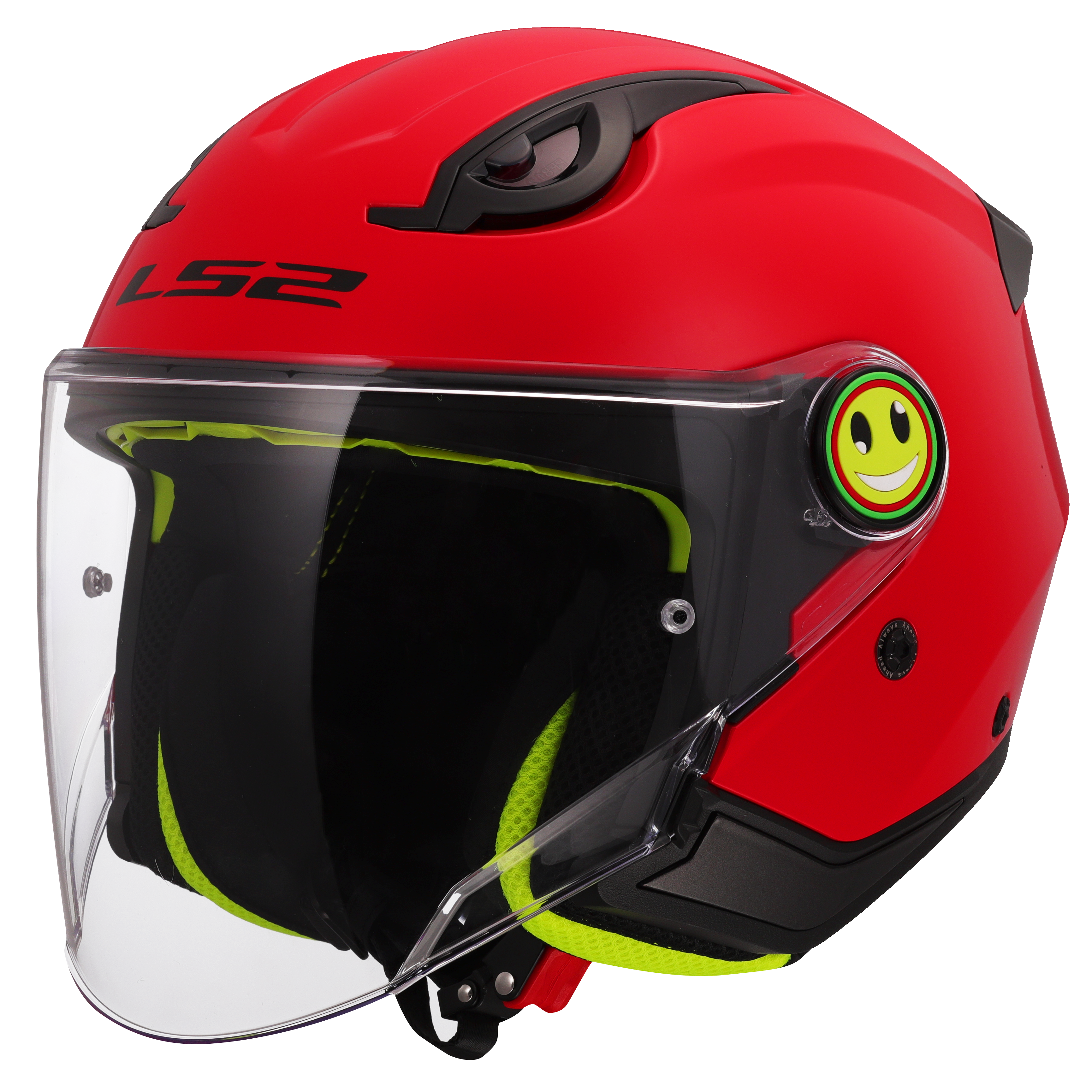 Casco jet de moto OF622 funny II junior LS2 rojo