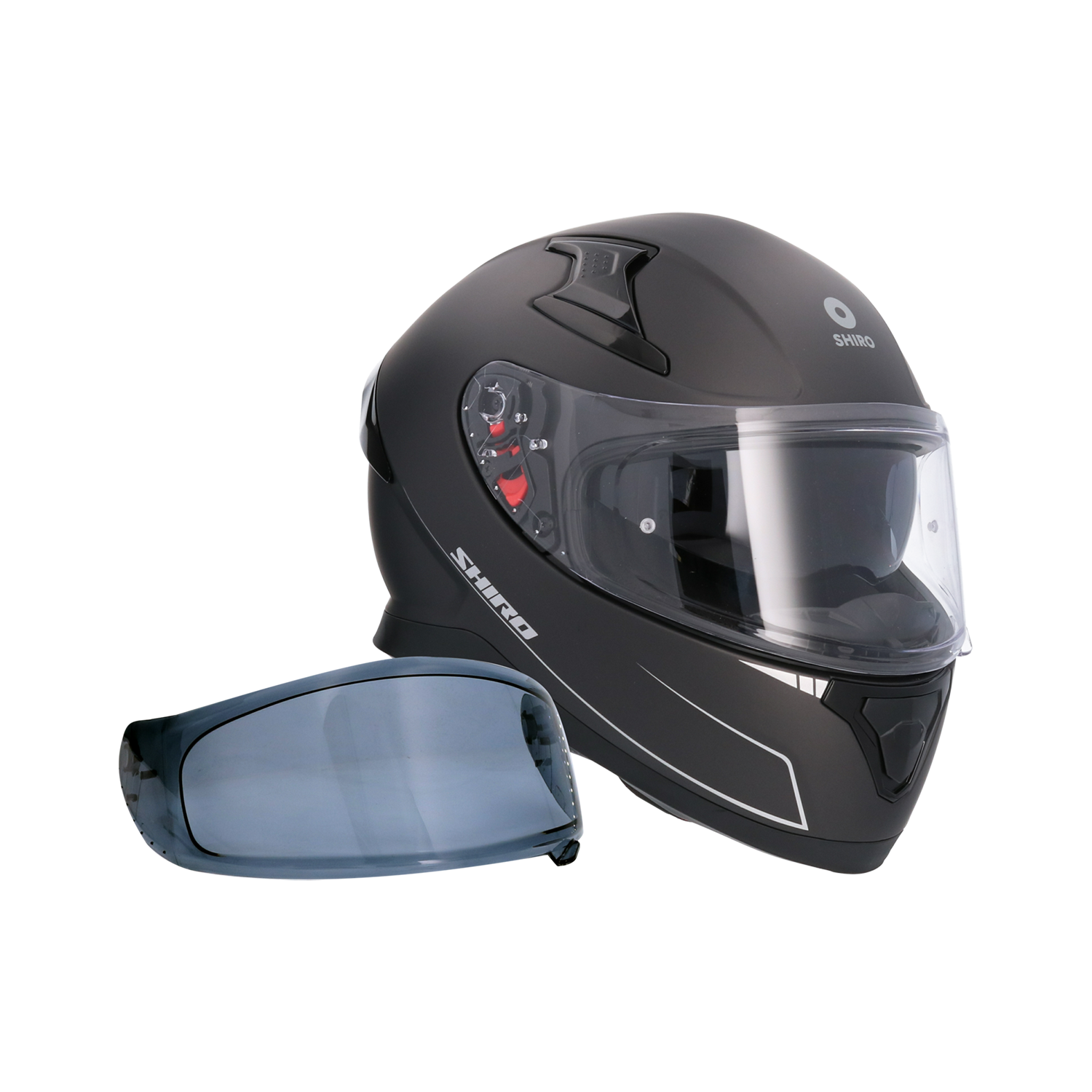 Casco Katana negro mate + 1extra visor included shiro