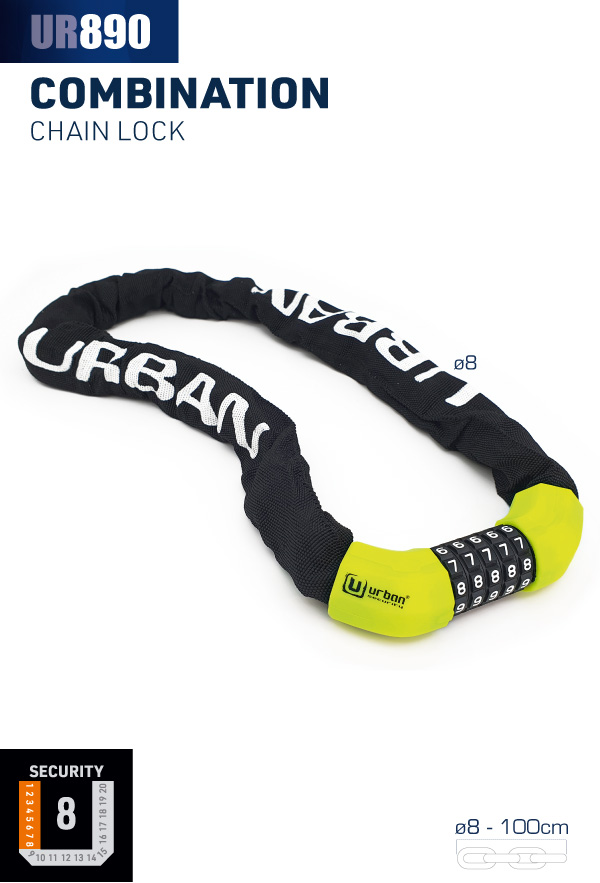 Cadena antirobo moto de combinacion urban security