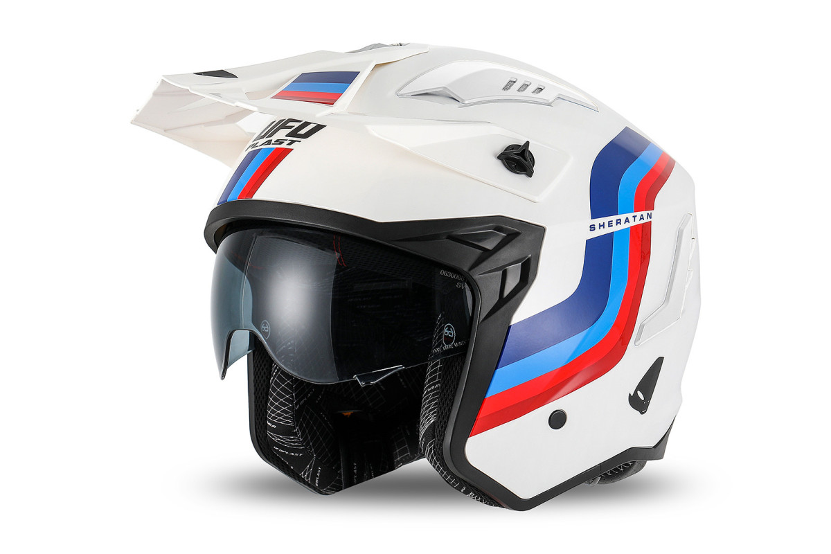 Casco jet trial con gafas solar Sharaten WT