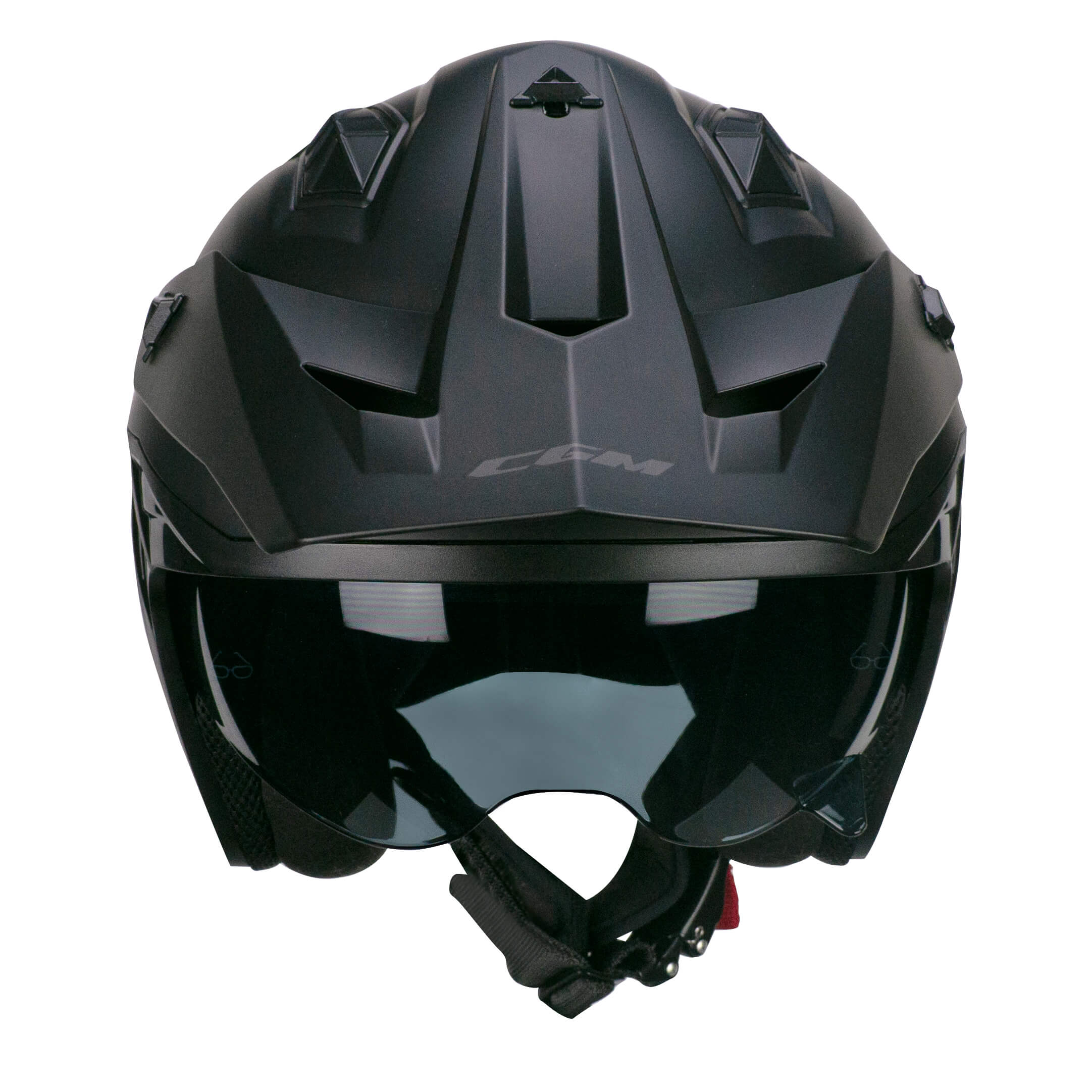 Casco jet trial con gafas solar 155 Rush negro mate - Imagen 8