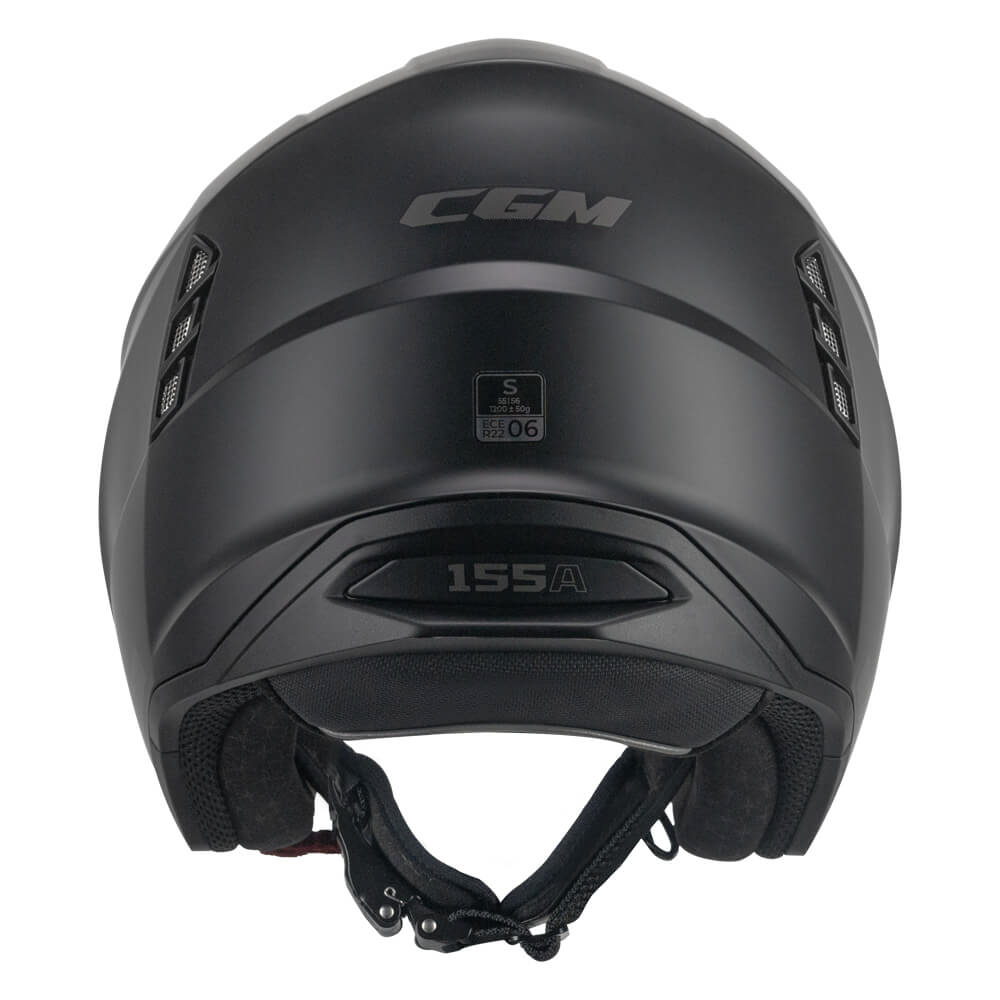 Casco jet trial con gafas solar 155 Rush negro mate - Imagen 3