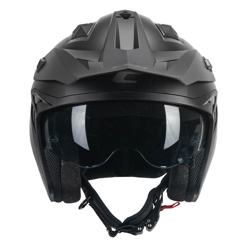 Casco jet trial con gafas solar 155 Rush negro mate - Imagen 9