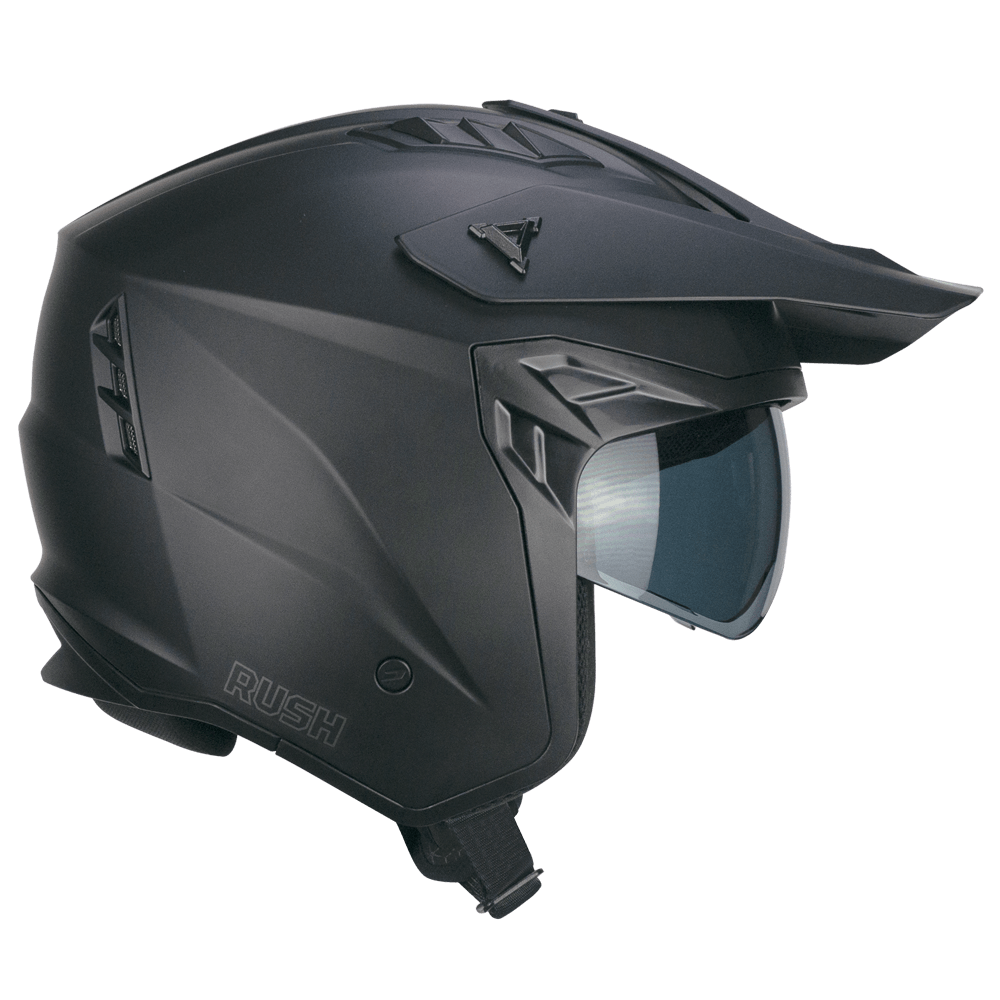Casco jet trial con gafas solar 155 Rush negro mate - Imagen 2