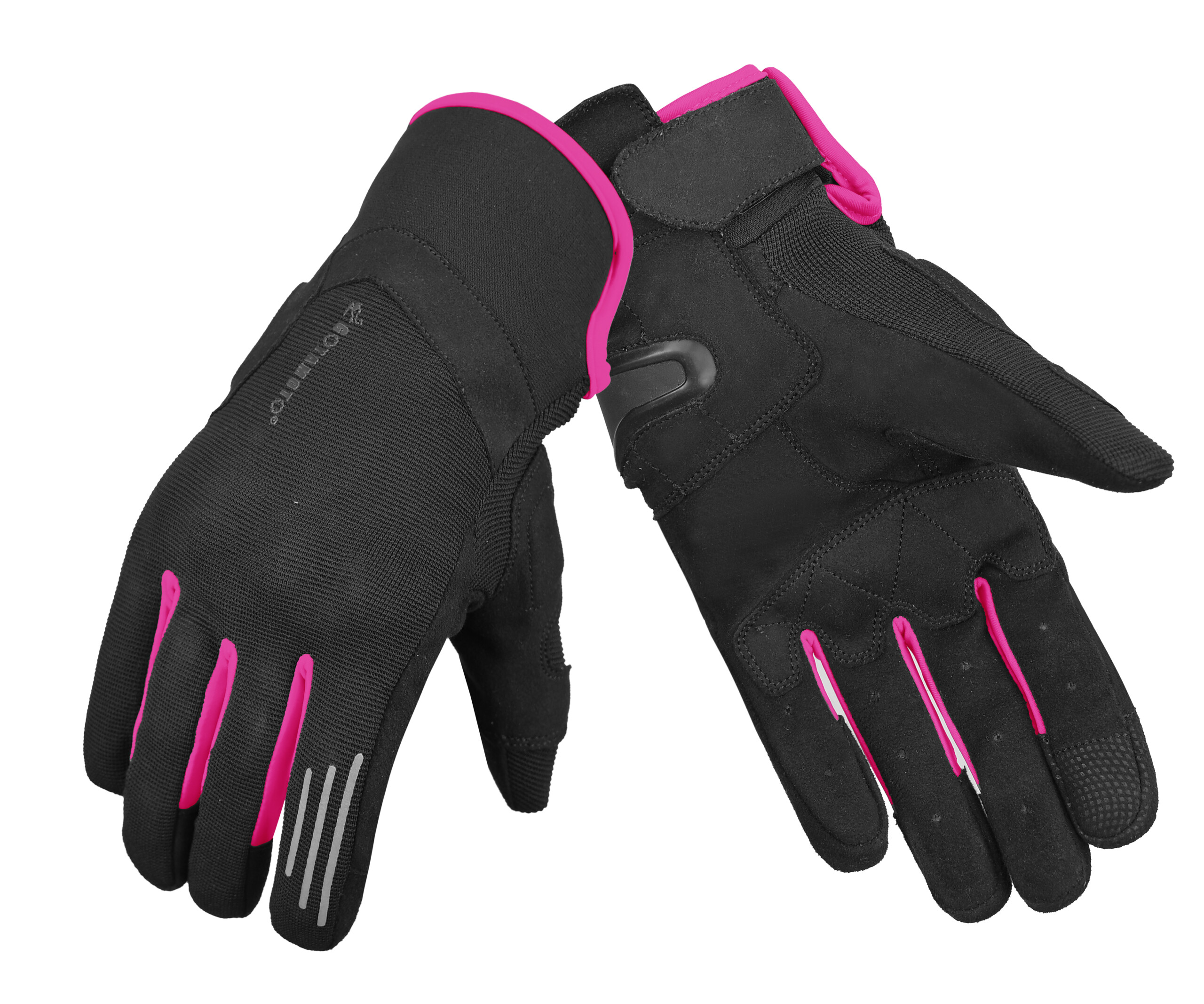 GM213FU Four way air Guantes verano con protecciones fucsia negro Mujer - Imagen 3
