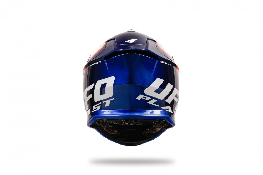 Casco intrepide motocros acul balnco rojo UFO - Imagen 6