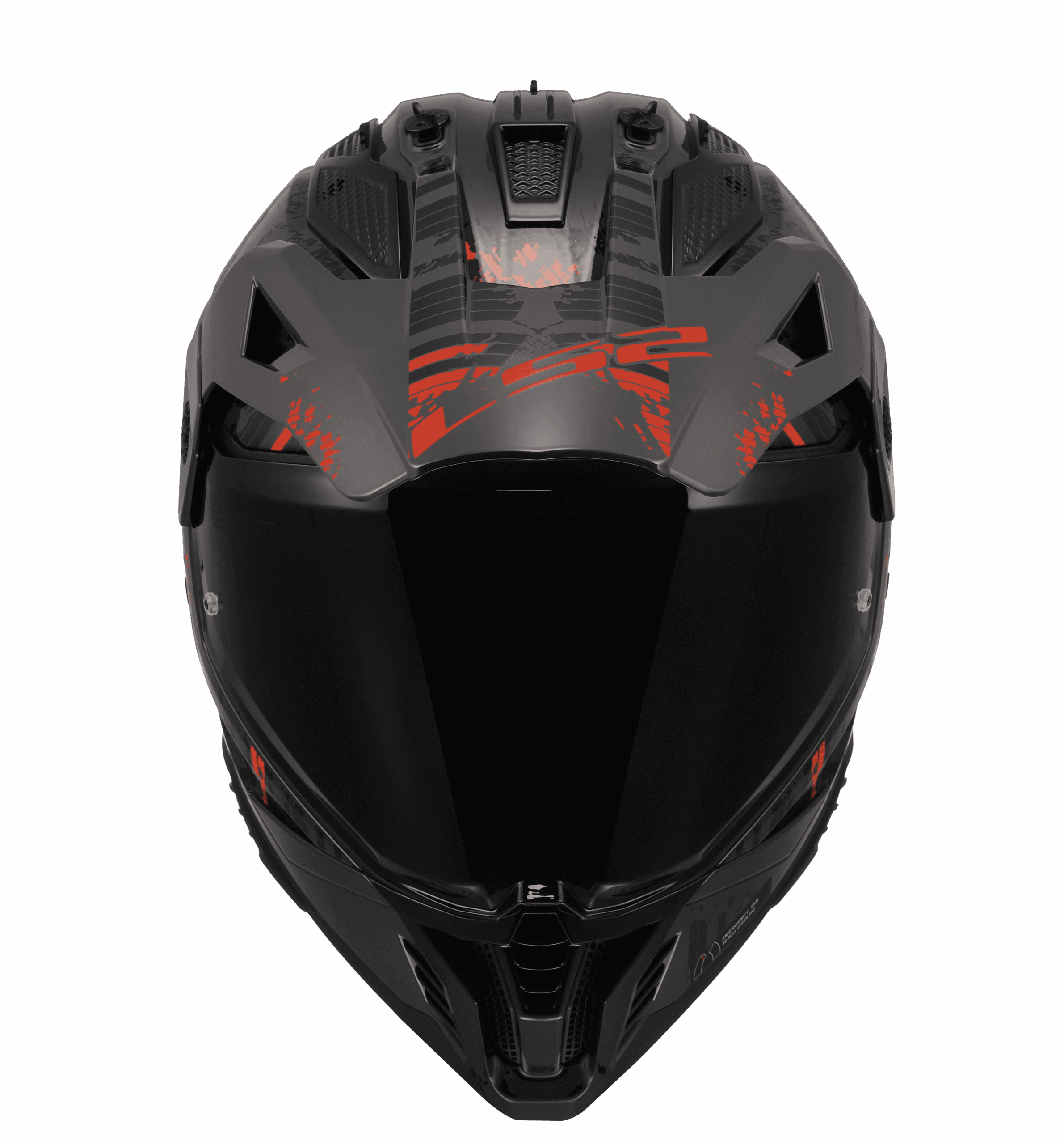 Casco pioneer II crazy negro mate gris rojo LS2 - Imagen 6