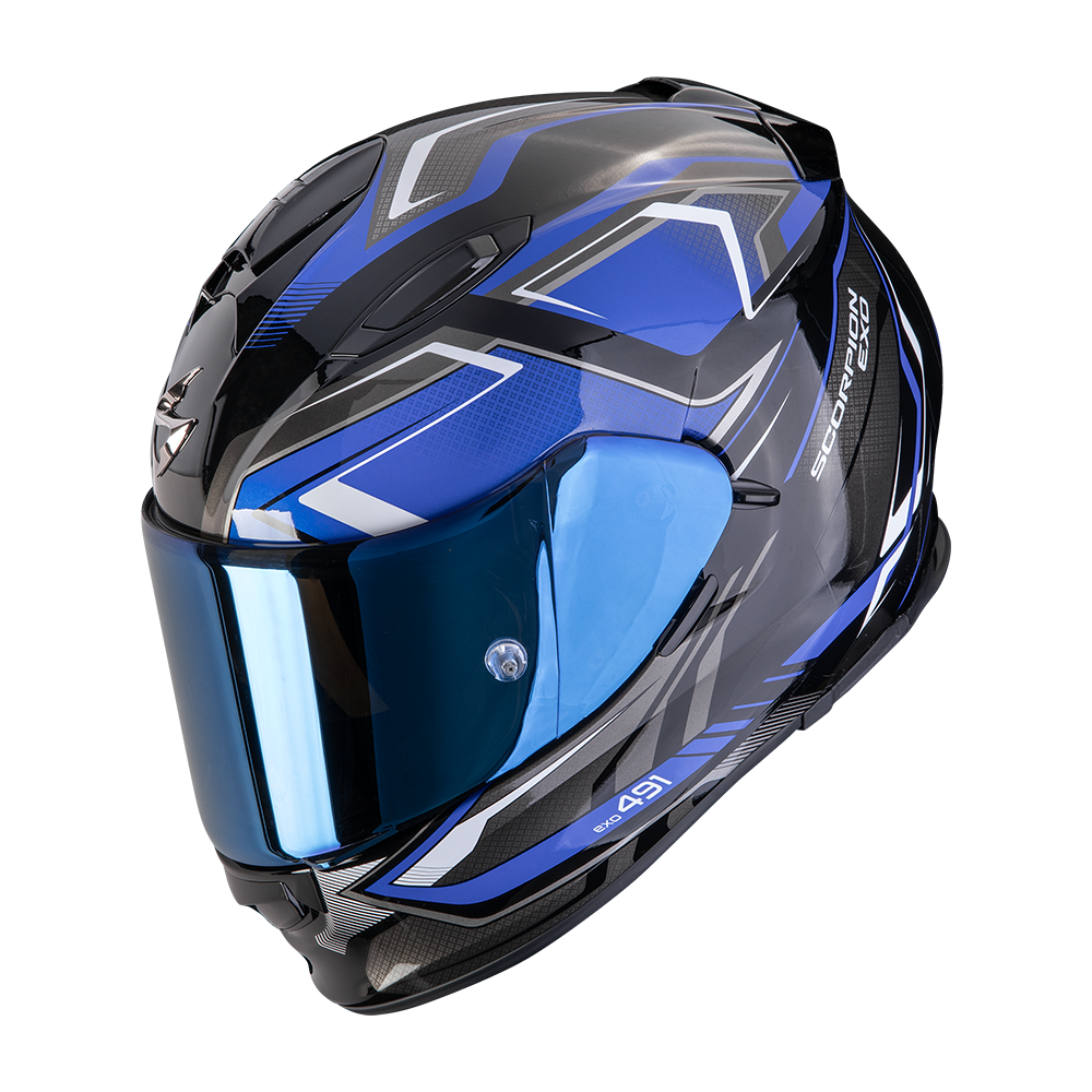 Exo-491 casco integral scorpion zumo azul