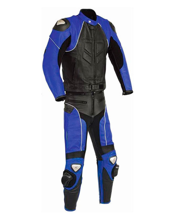 MONO DE PIEL DE DOS PIEZAS CON PROTECCIONES DE TITANIO