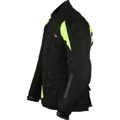 CHAQUETA DE MOTO EN CORDURA 3/4 UNISEX, PROTECTORES C.E Y 100% IMPERMEABLE