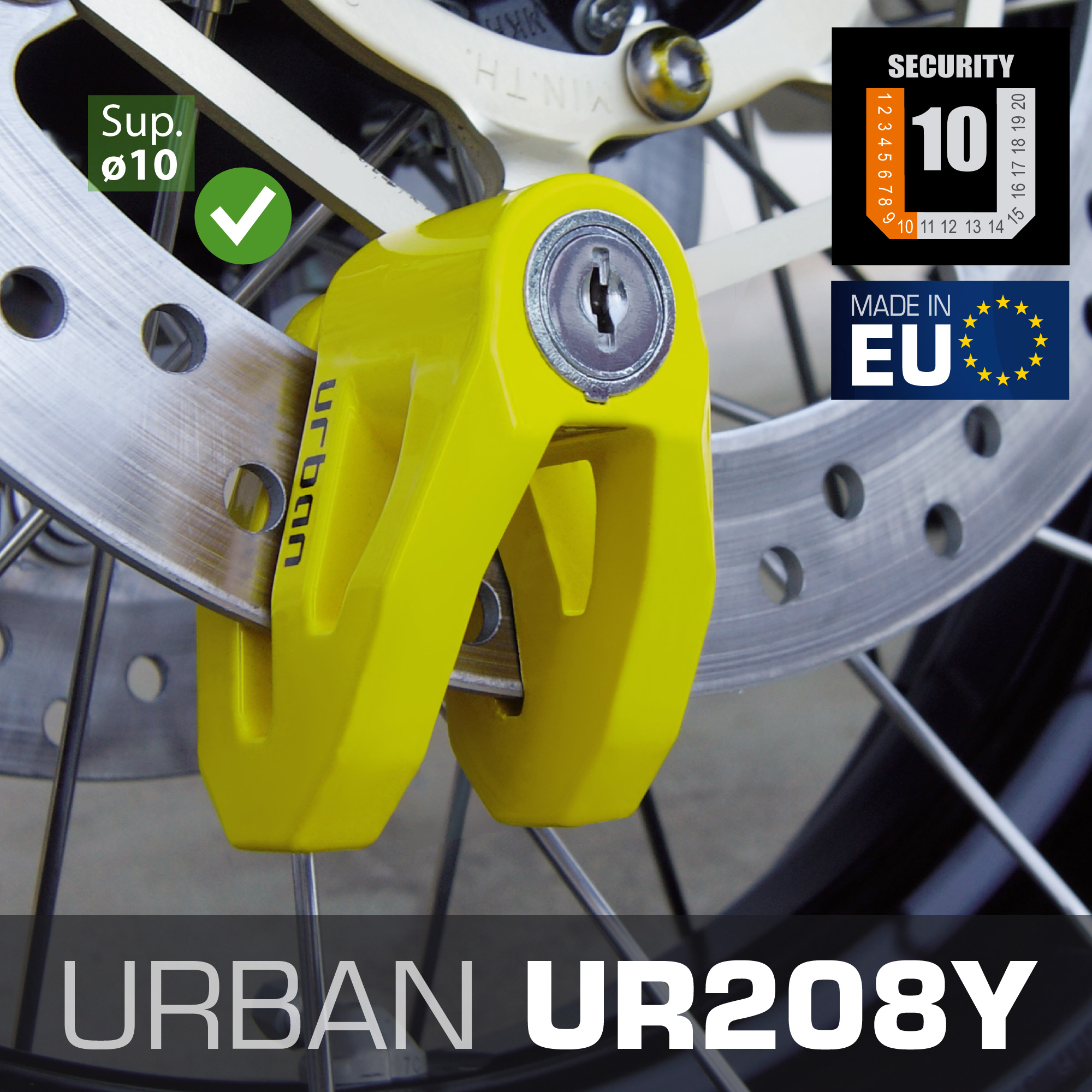 Pinza antirrobo de disco UR208Y URBAN