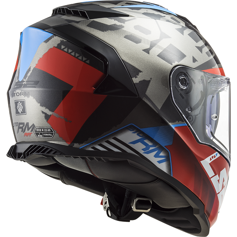 SPRINTER FF800 strom casco integral black red titanium