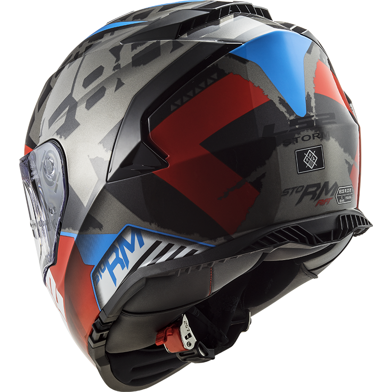 SPRINTER FF800 strom casco integral black red titanium