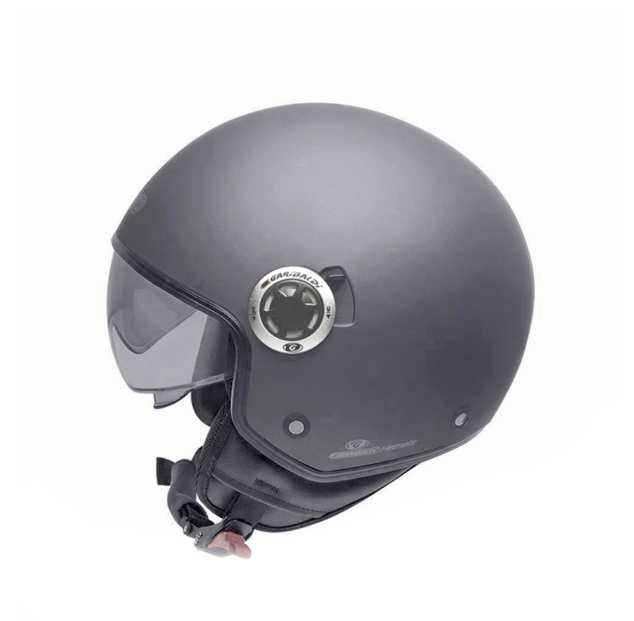 Casco jet g20 con gafas solar garibaldi color platinium