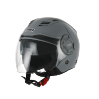 Casco jet unik con gafas solar Mercury gris mate CE 22.06