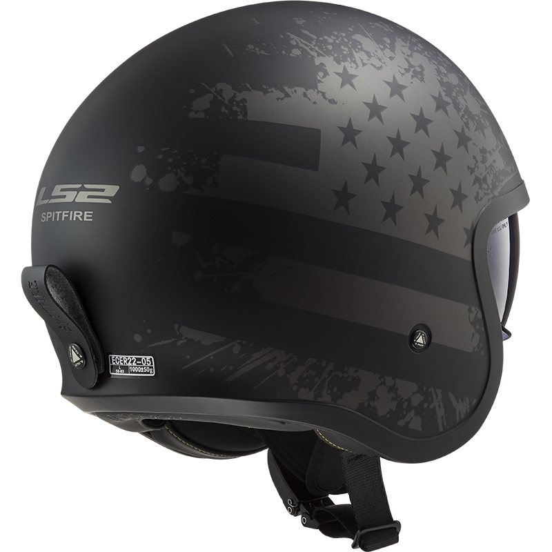Casco jet custom of599 spifire black flag