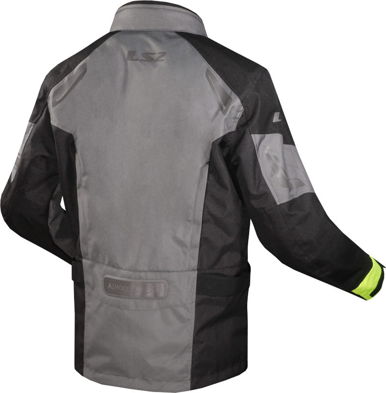 Chaqueta LS2 Phase para hombre en color gris.negro.fluor