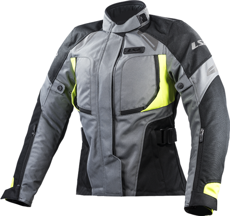 Chaqueta LS2 Phase para Chica en color gris.negro.fluor