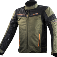 Chaqueta Ls2 Shadow man olive khaki H-vis orange