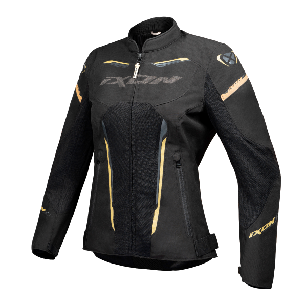 Chaqueta STRIKER perforado verano LADY negro/antracita/oro ixon