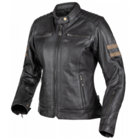 Legend chaqueta de piel para moto con protecciones negro Mujer (lady)