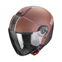 Casco jet EXO CITY II carbo marron megro scorpion