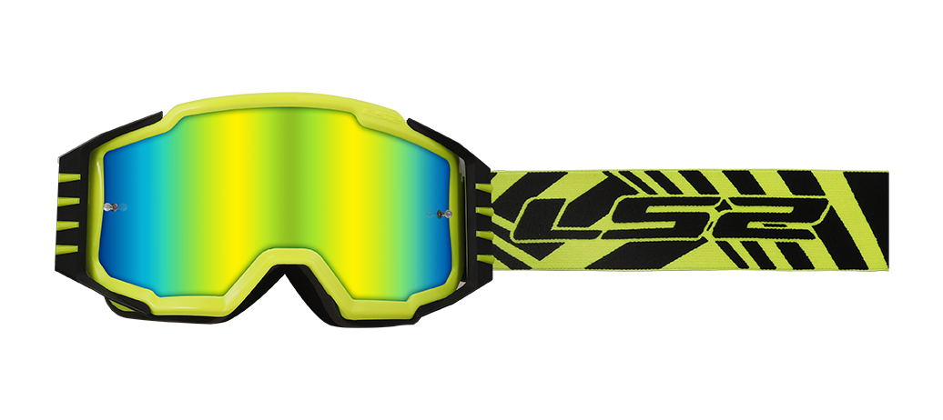 Gafas Charger pro ls2 h-v amarillo IRIDIUM VISOR motocross