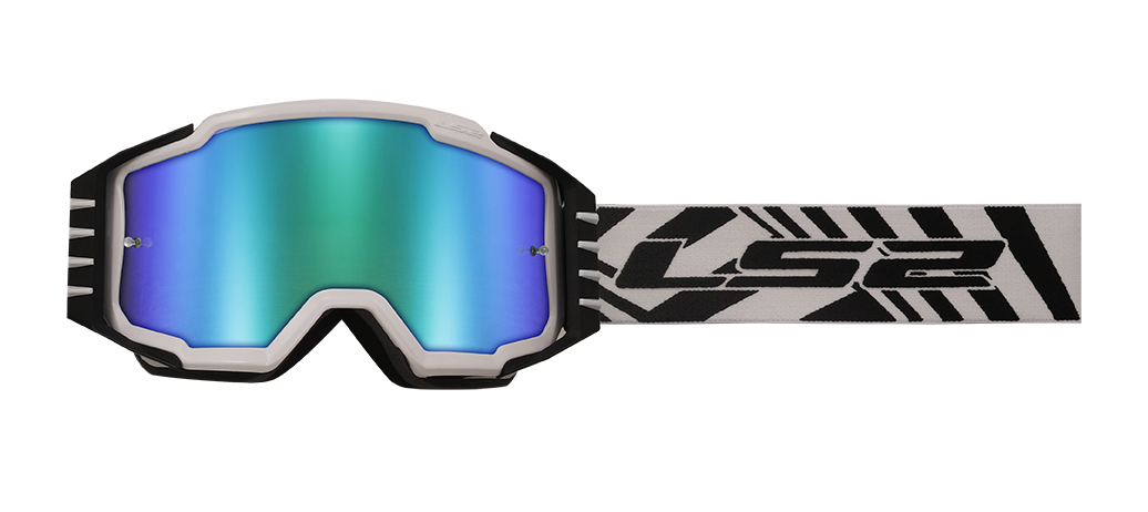 Gafas Charger pro ls2 blanco IRIDIUM VISOR motocross
